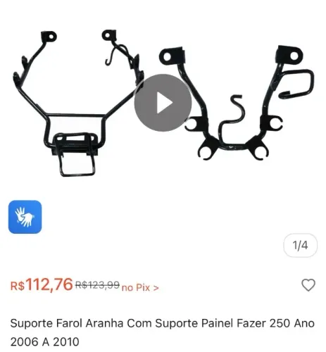 Suporte painel FAZER250 2006 à 2010