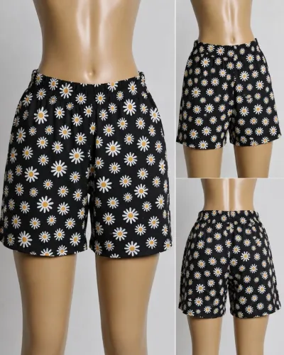 Short de margaridas