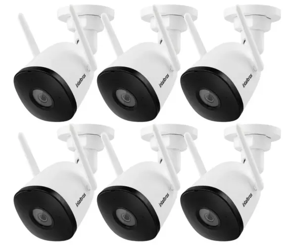 Kit com 6 câmeras wifi im5 intelbras / instalado