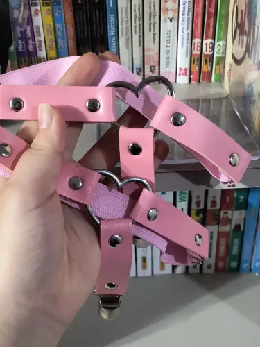 Cinta Liga Coxa Gótica (Rosa) 1 Par (2 unidades!) NOVO, Nunca Usado! Moda Alternativa