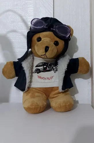 Ursinho de pelucia aviador