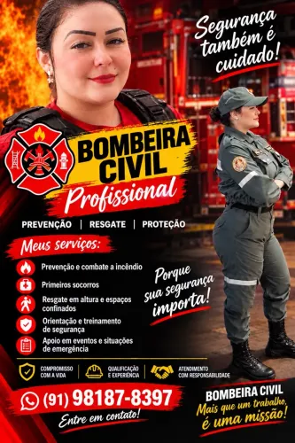 Bombeiro civil disponível.