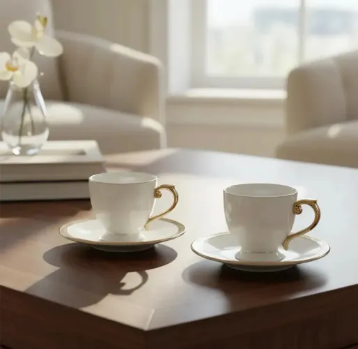 Jogo conjunto de 6 xícaras café 