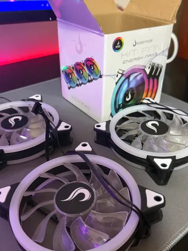 Kit Fans ARGB Rise Mode - Alto Fluxo de Ar | Iluminação ARGB