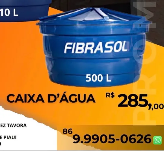 CAIXA DE 500L R$ 285,00