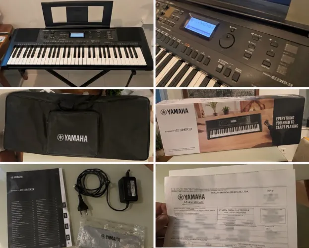 Yamaha PSR-E383 - completo e em excelente estado