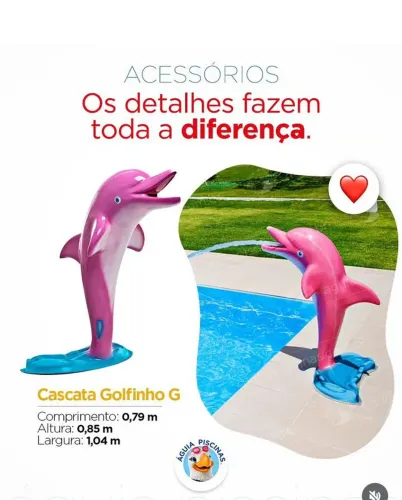 Cascata em fibra para piscina