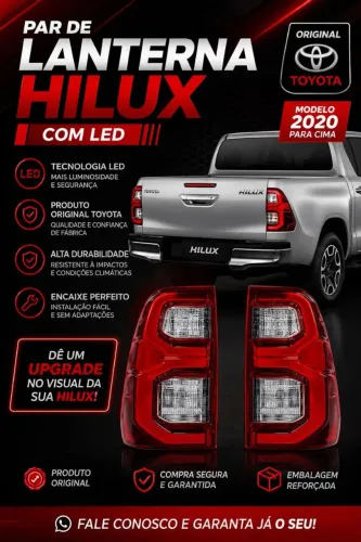 Par de Lanterna traseira Hilux Original Toyta