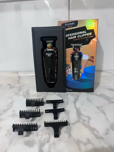Máquina de Acabamento Profissional Kemei Max5090 - Visor LCD