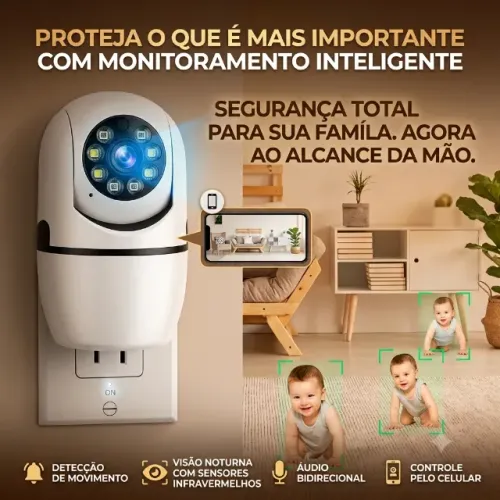 Câmera Wi-Fi Inteligente (Produto Novo)