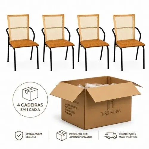 Caixa 4 Cadeiras Lorena Corino - Tubo Minas
