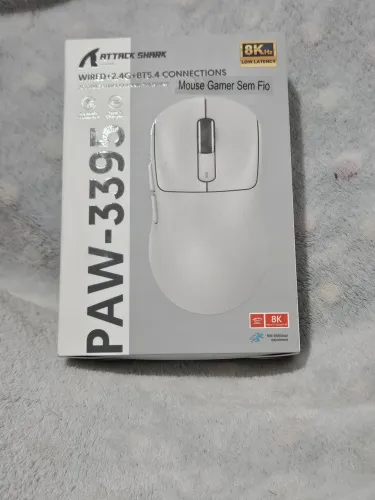 Mouse Gamer sem Fio Attack Shark x3Pro 4K 8K Tri-Mode, 26.000 DPI, Sensor Optico