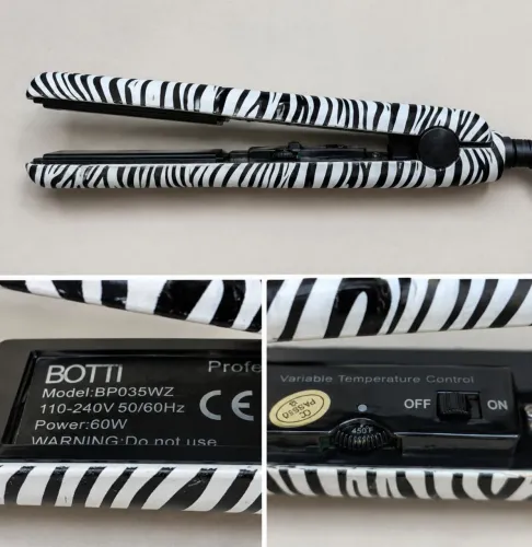 Prancha de Cabelo Botti Profissional Zebra - Controle de Temperatura