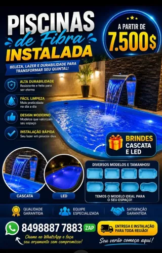 Piscina de fibra