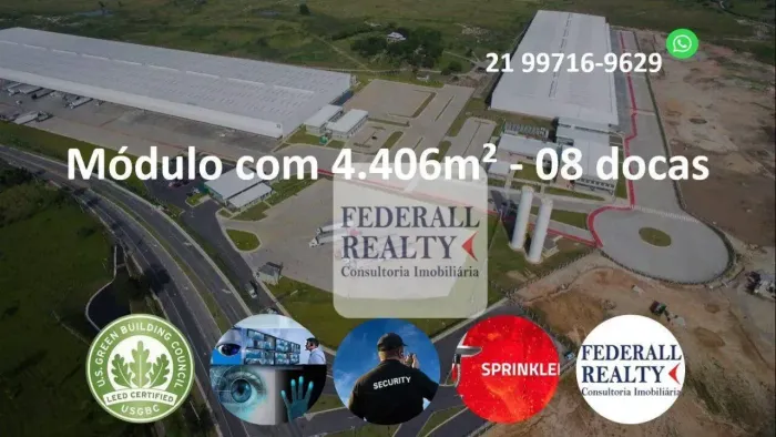 Aluguel de galpão em condomínio fechado em Seropédica RJ