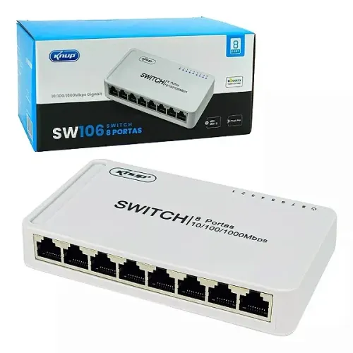Switch de Rede Gigabit 8 Portas 10/100/1000 Mbps - Knup  em São Luís ma 