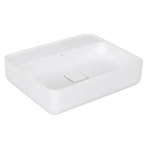 Cuba para Banheiro de Apoio Louça Retangular Branca 50x40cm com Mesa Slim Deca