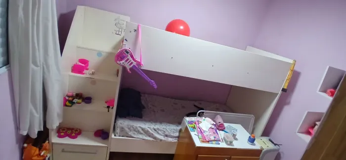 CAMA BELICHE COM ESCADA INFANTIL 