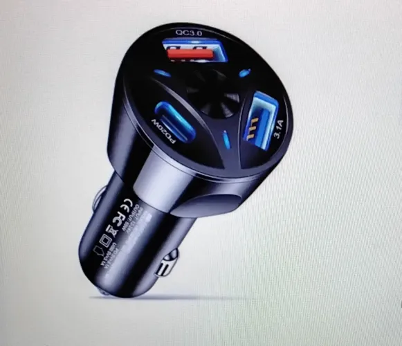 Carregador veicular  Turbo 55W Tipo C  USB