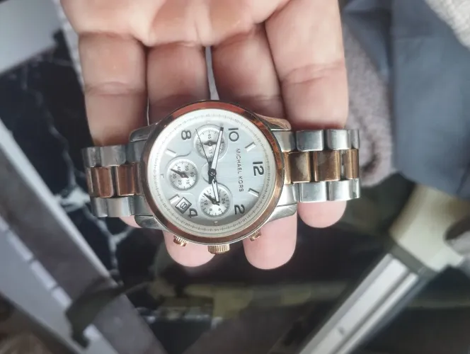 Relógio Michael Kors original prata e rose feminino