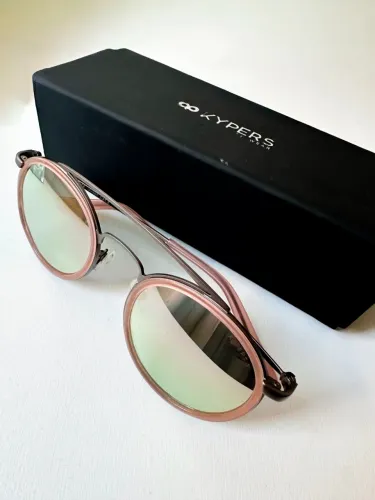 Óculos Kypers Eyewear Original | Armação rosé com lentes espelhadas