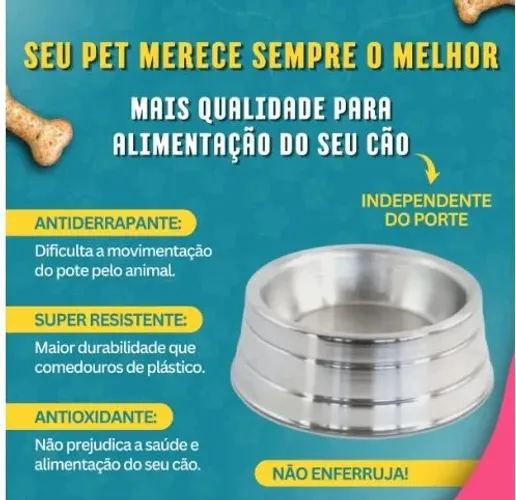 Pote pesado/ Comedouro p/Pet 1300ml m
