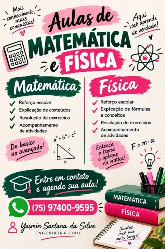 Aulas particulares de matemática e física