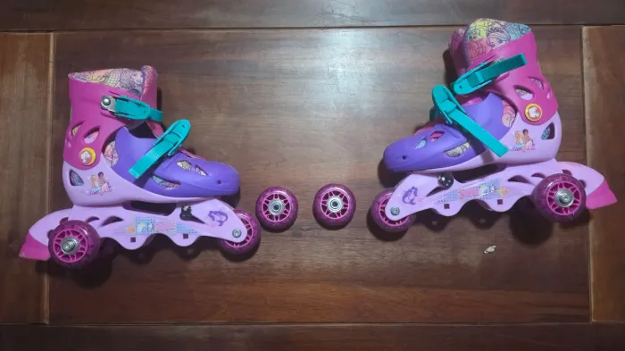 Barbie Patins Ajustável 3 Rodas 29 a 32 - Fun Divirta-se