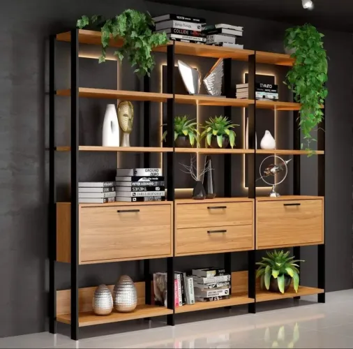 Estante 2 Portas 2 Gavetas - 100% Mdf