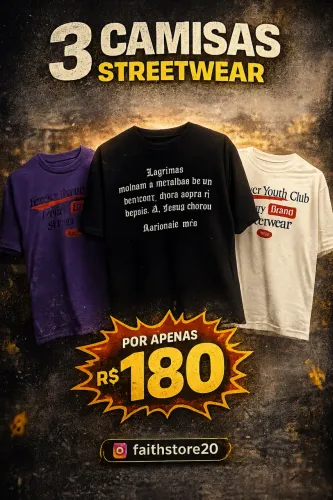 3 Camiseta Streetwear 
