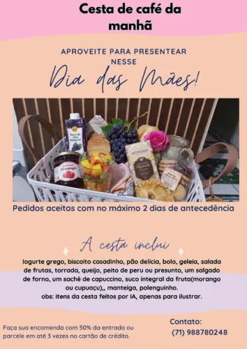 Cesta de café da manhã 