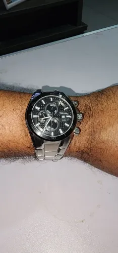 Relógio Technos Carbon prata e preto.
