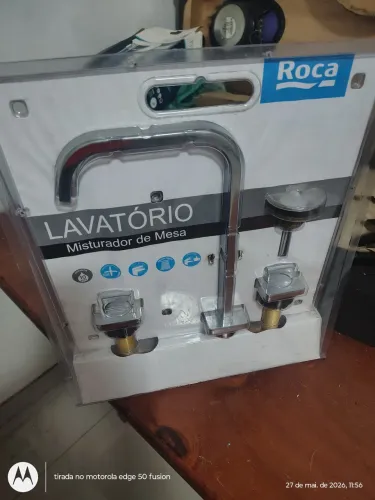 Torneira Misturador de Pia para Banheiro com Bica Alta Cromada Virtus Roca