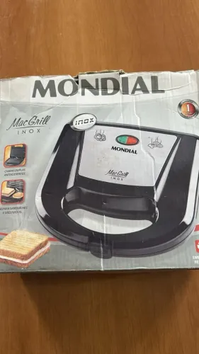SANDUICHEIRA E GRILL MONDIAL MAC GRILL  R$ 80