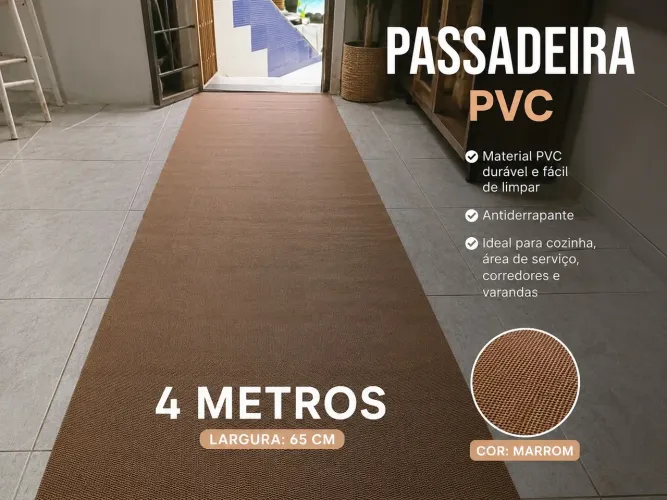 PASSADEIRA PVC 4 METROS - MARROM