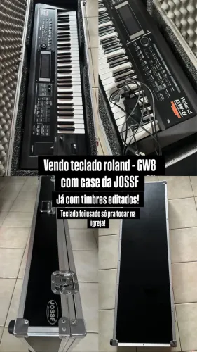 Vendo teclado roland gw8 com case da JOSSF .
