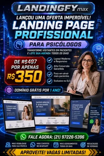 Landing Page para Psicólogos | Mais Pacientes no WhatsApp + Site Profissional
