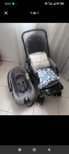 Conjunto carrinho + bebê conforto- Marca Cosco(Usado)