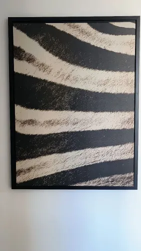 Quadro listrado preto e branco