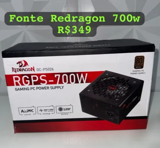 Fonte Redragon 700w 80 Plus [Novo]