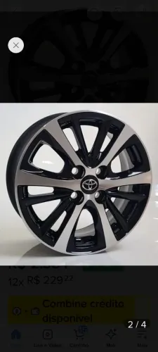Roda de liga leve Etios sedan aro 15