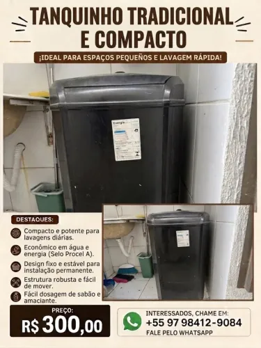 TANQUINHO TRADICIONAL E COMPACTO