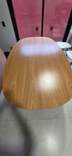 Tampo de Mesa De Jantar Orgânica Ovalada 170x90cm-cone Pill Freijó