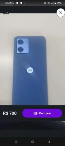 Motorola g54 5g 8 de ram 250GB para sair hoje r$ 600