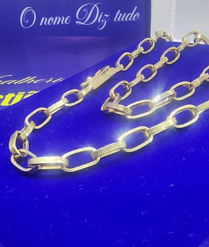 Cordão Baquert Ouro 18 Kilates Peso 16.40 Gramas 65 Cm 5 mm Oco