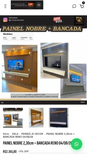 PAINEL NOBRE E BANCADA MDF