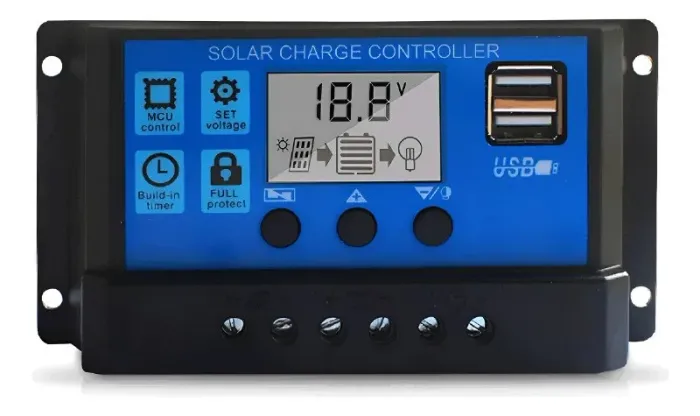 Controlador De Carga Solar 50a Pwm inteligente 12v 24v automatico