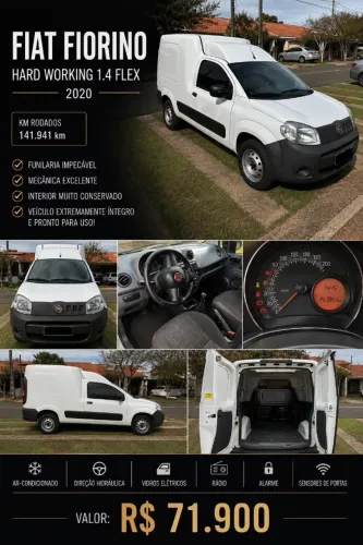 Fiat Fiorino Furgão Work. Hard 1.4 Flex 8V 2P 2020