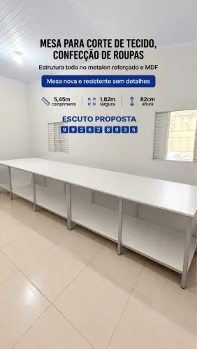 Mesa para Corte de Tecido / Confecção de Roupas 