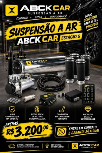 Vendo kit suspensao a ar abccar stage 5, nem 1 mês de uso 
